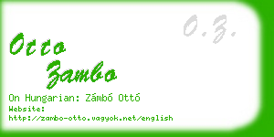 otto zambo business card