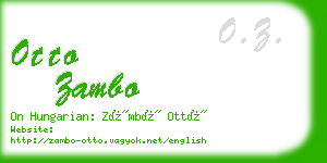 otto zambo business card